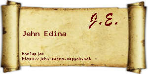 Jehn Edina névjegykártya