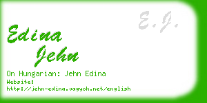edina jehn business card